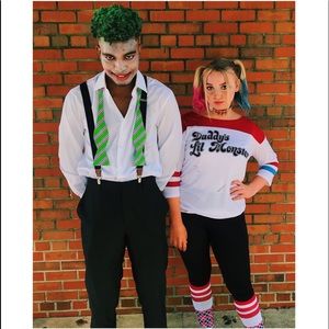 harley quinn costume (shirt and socks)